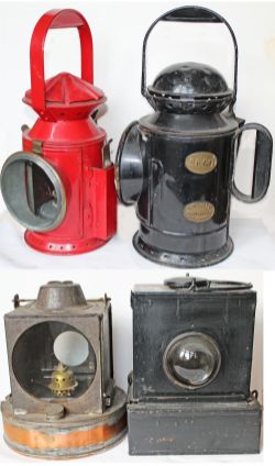Handlamps, quantity 4 comprising: BR(W) Polkey 3 aspect with reservoir and BR burner, front glass