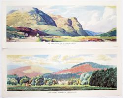 BR(Sc) Carriage Prints, a loose pair comprising - The Three Sisters, Pass Of Glencoe, Argyll by