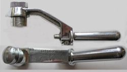 Gresham & Craven Ltd chrome plated brake handle from a 1960’s D.M.U. Overall length 9.25in. and