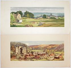 A pair of loose Carriage Prints comprising: Rievaulx Abbey, Yorkshire by Freda Marston; Richmond,