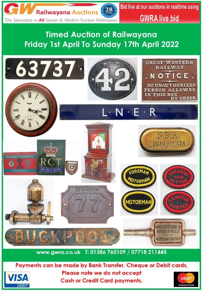 Railwayana Timed Auction