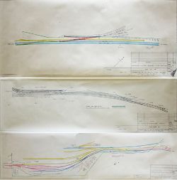Longmoor Military Railway colour track diagrams, quantity three comprising: Liss Station