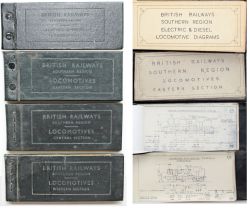 Official British Railways Southern Region Locomotive diagram books, quantity 4 hardback 9in x 3.