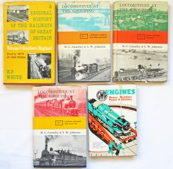 Railway reference books, quantity 5 comprising: 1971 reprint of GWR Engines, Names, Numbers