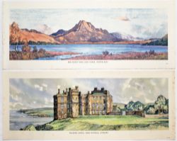 BR(Sc) Carriage Prints, a loose pair comprising - Ben Slioch And Loch Maree, Wester Ross by W.