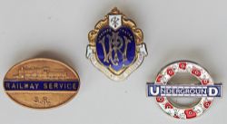 The Permanent Way Institution enamel lapel badge, blue and white on brass, by Benetein, London. Very
