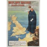 Poster MIDLAND RAILWAY D'ANGLETERRE FOR INFORMATION APPLY TO THE MIDLAND RAILWAY COMPANY 1 PLACE