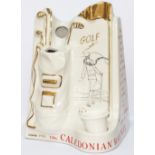 Caledonian Railway porcelain pen and ink stand, advertising Golf with the following on the side