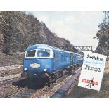 Poster BR SWITCH TO THE BLUE PULLMAN TOP COMFORT IN TRAIN TRAVEL. Quad Royal 50in x 40in. In good