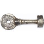 Tyers single line chromed steel key token KESWICK NO2 - BRAITHWAITE, configuration A. Ex