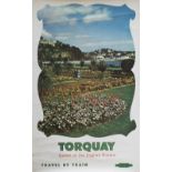 Poster BR(W) TORQUAY QUEEN OF THE BRITISH RIVIERA. Double Royal 25in x 40in. In very good