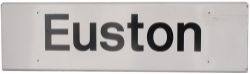 BR Modern image 1960's station sign EUSTON from the former London & North Western terminus in