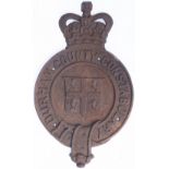 Durham County Constabulary cast iron police station sign