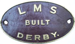 Worksplate LMS BUILT DERBY ex Stanier 4P 2-6-4T numbered LMS 2513 and BR 42513. Allocated to 33C