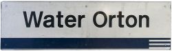 Regional Railways station platform sign WATER ORTON from the former Midland Railway station