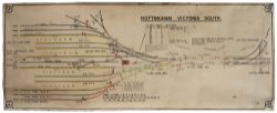 BR(M) signal box diagram NOTTINGHAM VICTORIA SOUTH. Full colour issued 19th Feb 1962 from a