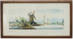 Carriage Print NORFOLK BROADS by Frank H Mason R.I. From the LNER Post-War series issued in 1947. In