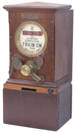 London & South Western Railway Sykes Lock and Block accepting instrument complete with plunger,