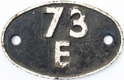Shedplate 73E Faversham 1948 to June 1959. This ex SECR shed was home to 30 locos during the
