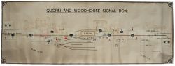 BR(M) signal box diagram QUORN AND WOODHOUSE. Full colour issued 22nd April 1960 from a drawing