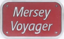 Nameplate MERSEY VOYAGER ex Virgin DEMU Class 220 220019 built at Bombardier Belgium in 2000.