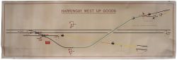 BR(E) signal box diagram HARRINGAY WEST UP GOODS showing To Kings Cross From York, dated July
