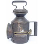 Great Eastern Railway 3 Aspect sliding knob Handlamp stamped in the reducing cone GER FAKENHAM and