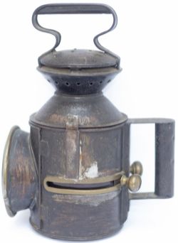 Great Eastern Railway 3 Aspect sliding knob Handlamp stamped in the reducing cone GER FAKENHAM and