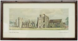Carriage print CASTLE ACRE PRIORY, NORFOLK by Henry Rushbury,R.A. A very rare print from the LNER