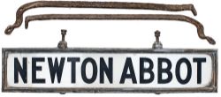 Great Western Railway lamp tablet NEWTON ABBOT from the famous station on the line between Exeter