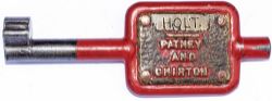 GWR Tyers No9 single line steel key token HOLT-PATNEY & CHIRTON. From the former section in