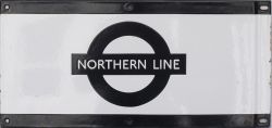 London Transport enamel frieze sign NORTHERN LINE. In excellent condition measures 19in x 9in.