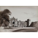 Original artwork NEWSTEAD ABBEY NOTTINGHAMSHIER by Jack Merriott. Originally for the British