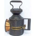 Great Eastern Railway 3 Aspect sliding knob Handlamp stamped in the reducing cone GER LOWESTOFT