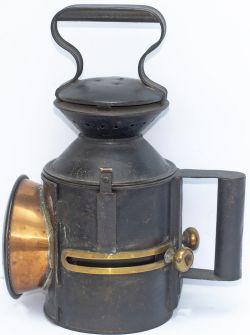 Great Eastern Railway 3 Aspect sliding knob Handlamp stamped in the reducing cone GER LOWESTOFT