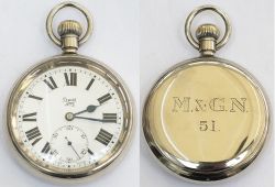 Midland and Great Northern Railway pocket watch. With a Limit No.2 Swiss 15 jewel movement top wound