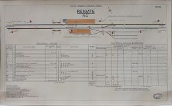 BR(S) signal box diagram REIGATE RG showing To Betchworth From Redhill B, dated July 1979. Full
