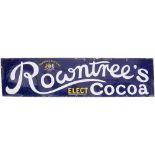 Advertising enamel sign ROWNTREE'S ELECT COCOA. In very good condition with minor edge chipping,