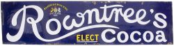 Advertising enamel sign ROWNTREE'S ELECT COCOA. In very good condition with minor edge chipping,
