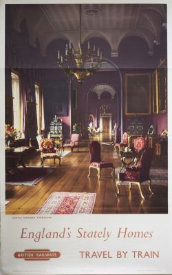 Poster BR(NE) CASTLE HOWARD YORKSHIRE ENGLAND'S STATELY HOMES. Double Royal 25in x 40in. In very