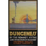 Romney Hythe & Dymchurch Poster DUNGENESS BY THE ROMNEY HYTHE & DYMCHURCH RAILWAY WORLD'S SMALLEST