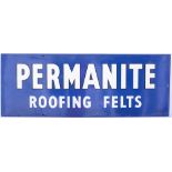 Advertising enamel sign PERMANITE ROOFING FELTS. In excellent condition measures 30in x 11in.