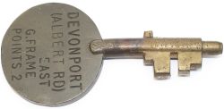 Annetts Key DEVONPORT (ALBERT RD EAST) G.FRAME POINTS 2. Manufactured in bronze measures 5.5in