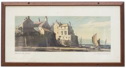 Carriage print ROBIN HOOD'S BAY, YORKSHIRE by Rowland Hilder R.I. A rare print from the LNER Pre War