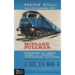 Poster BR(M) MIDLAND PULLMAN FASTER STILL FROM 10TH SEPTEMBER 1962 by Studio Seven. Double Royal