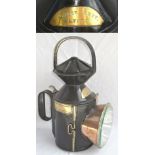 Great North Of Scotland Railway 3 aspect handlamp. Brass plated on the side with full company titled