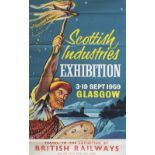 Poster BR SCOTTISH INDUSTRIES EXHIBITION 3-19 SEPTEMBER 1959. Double Royal 25in x 40in. In good