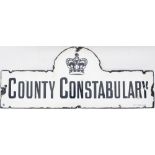 Enamel police sign COUNTY CONSTABULARY