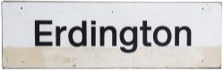 Modern image Station Sign, Erdington. The station is on the Birmingham New Street to Lichfield Cross