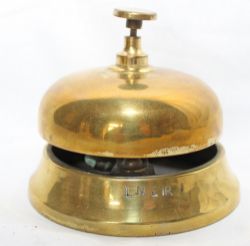 LNER brass Hotel Reception Bell stamped on lower face with company initials. In full working order.